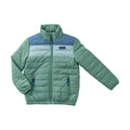 Boys Colorblock Puffer Jacket in Spruce Green