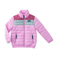 Girls Colorblock Puffer Jacket in Orchid Purple