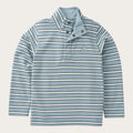 Boys' Sporty Snap Pullover in Arona Blue Stripe