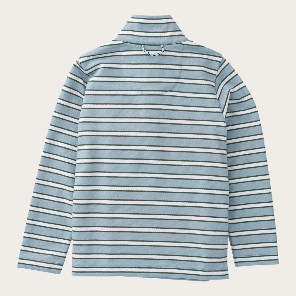 Boys' Sporty Snap Pullover in Arona Blue Stripe