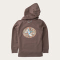 Boys' Spinnerbait Hooded Sweatshirt in Coffee Quartz with Duck Camo