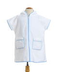 Sleeveless Cover Up With Hood – Blue Gingham