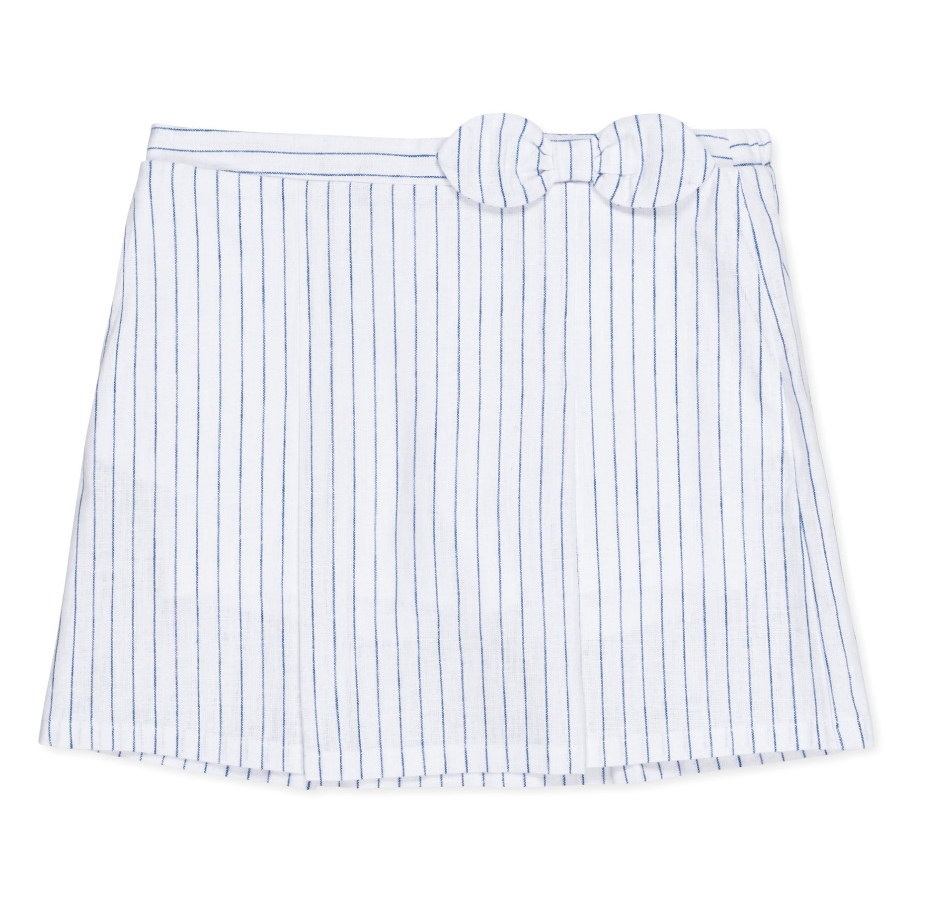 Linen Pleated Bow Skort