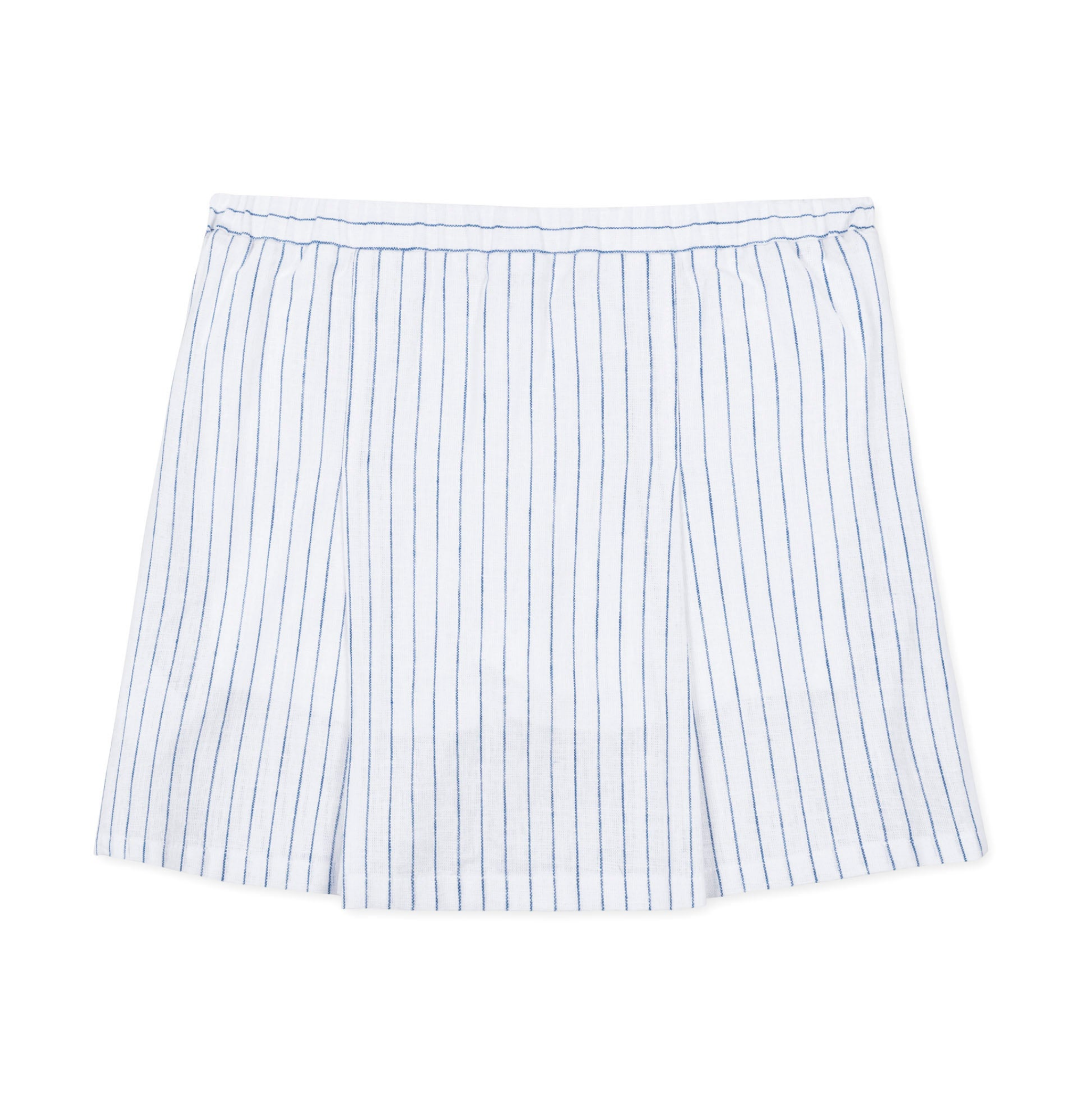 Linen Pleated Bow Skort