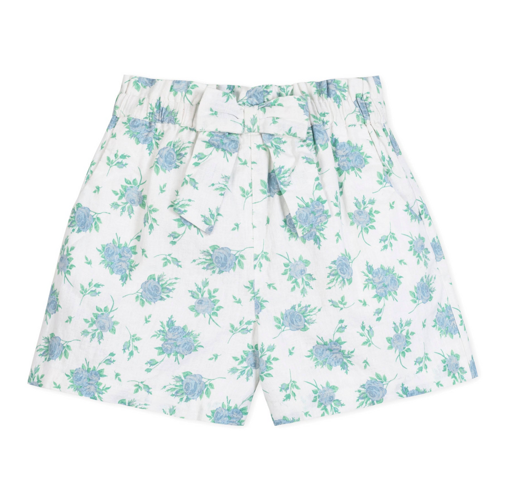Linen Pull-On Paperbag Shorts