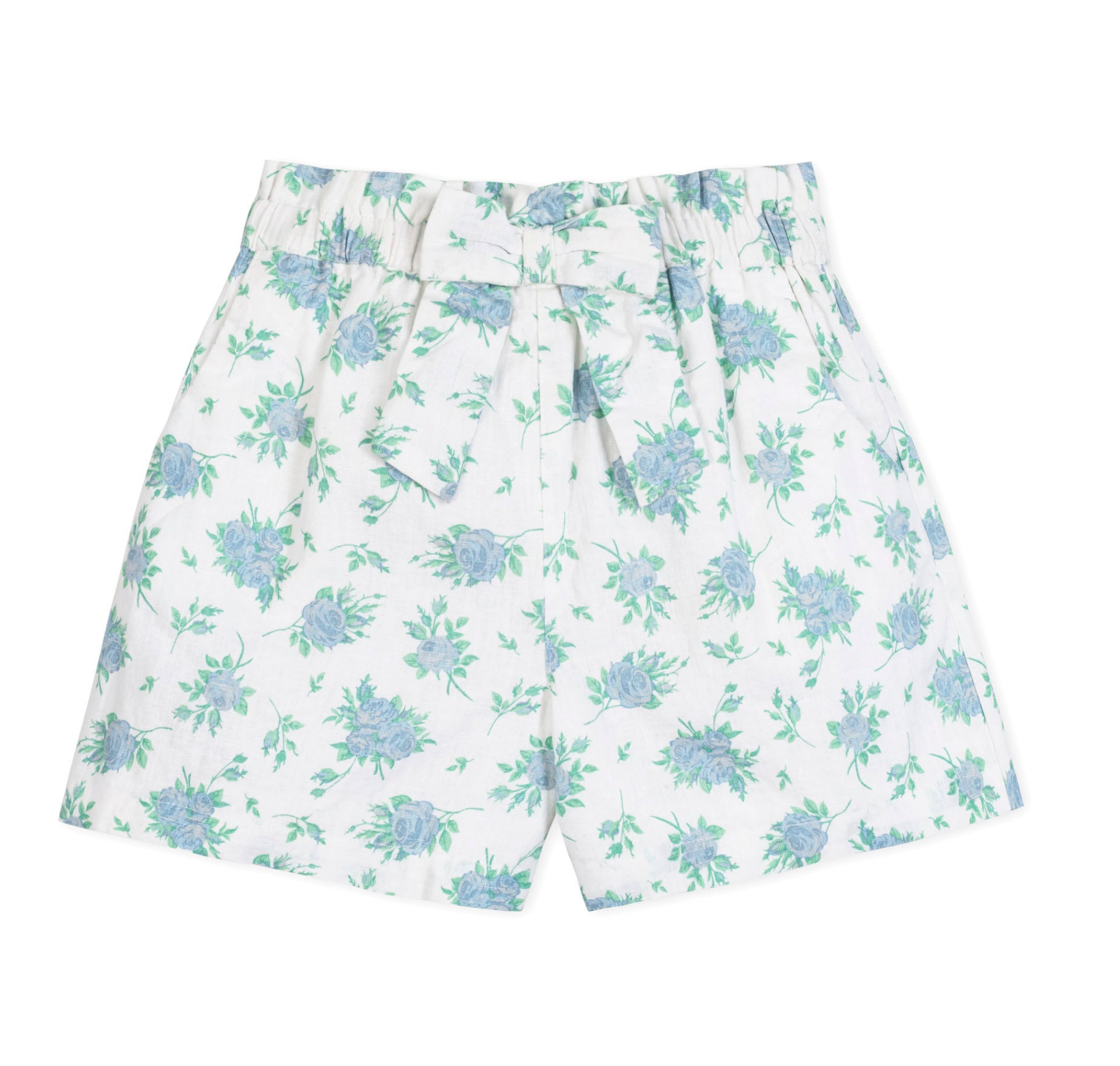 Linen Pull-On Paperbag Shorts