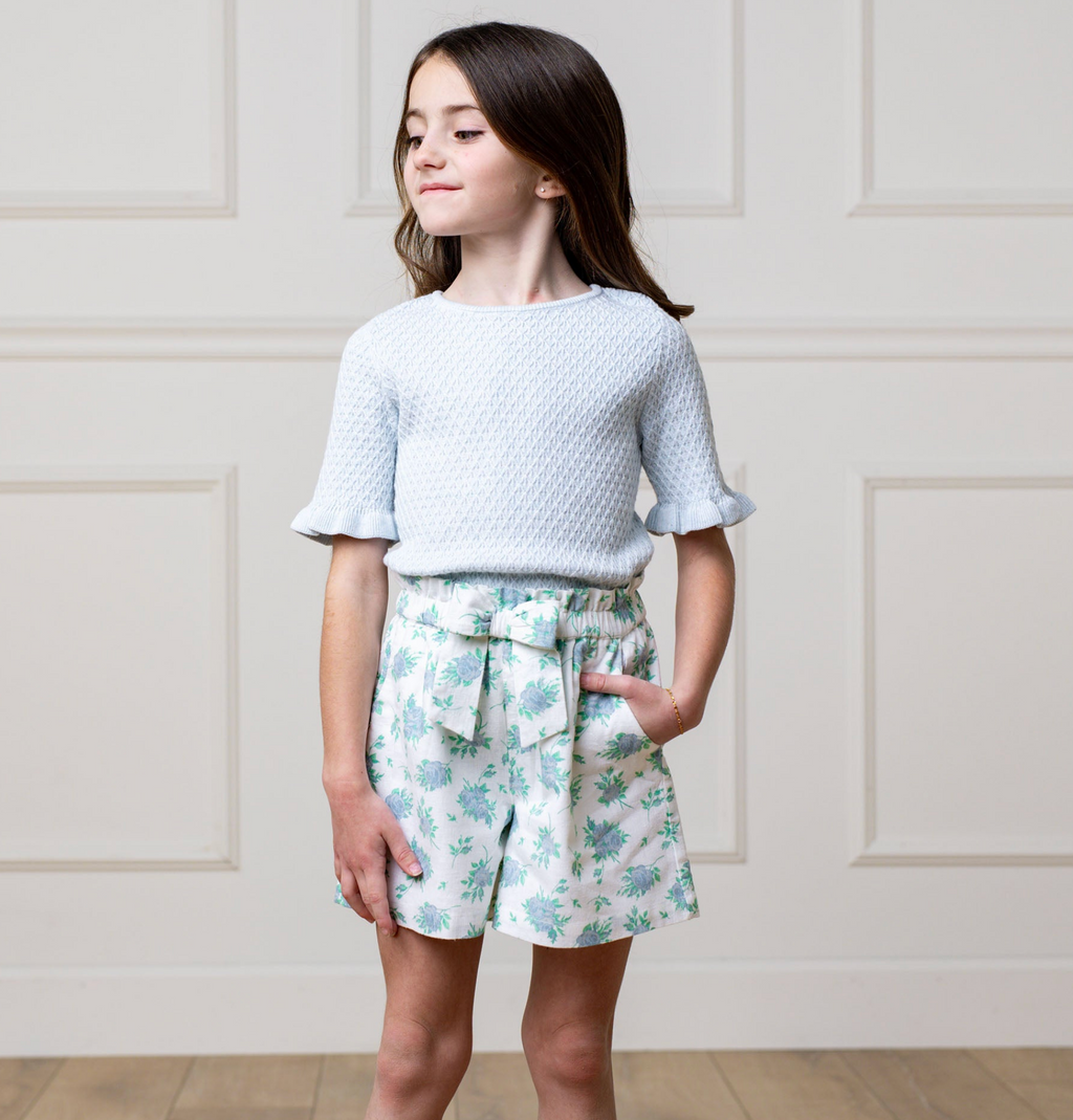 Linen Pull-On Paperbag Shorts