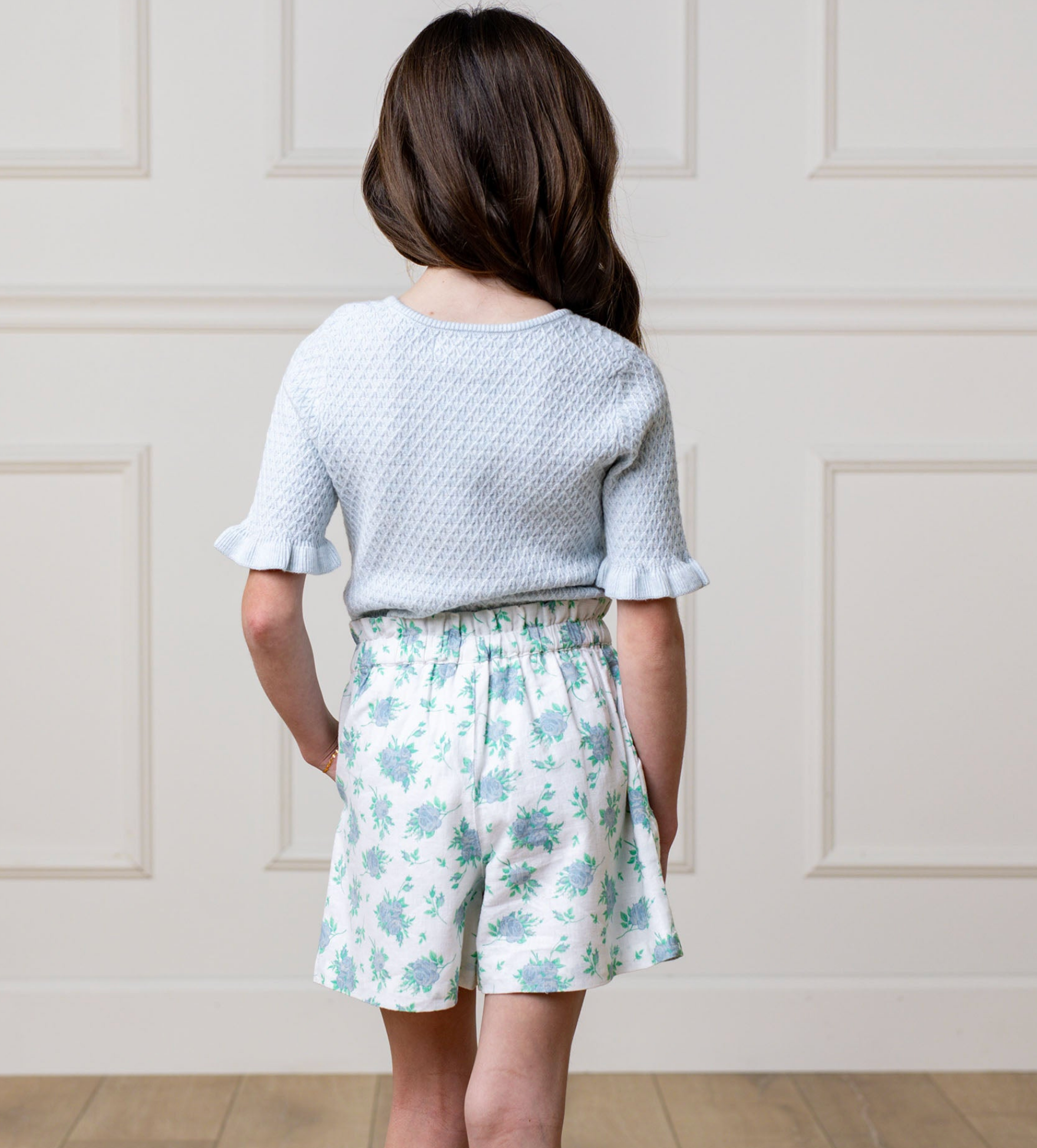 Linen Pull-On Paperbag Shorts