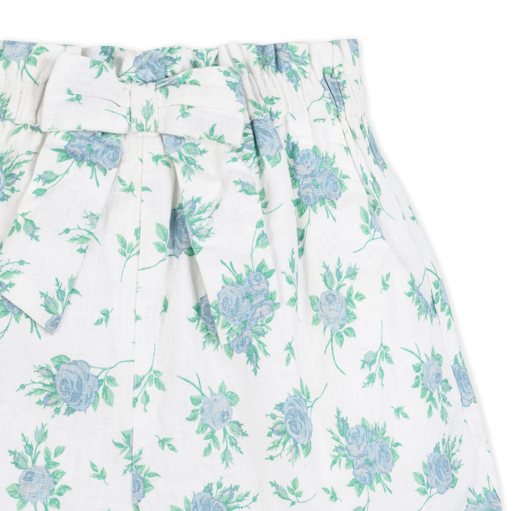 Linen Pull-On Paperbag Shorts