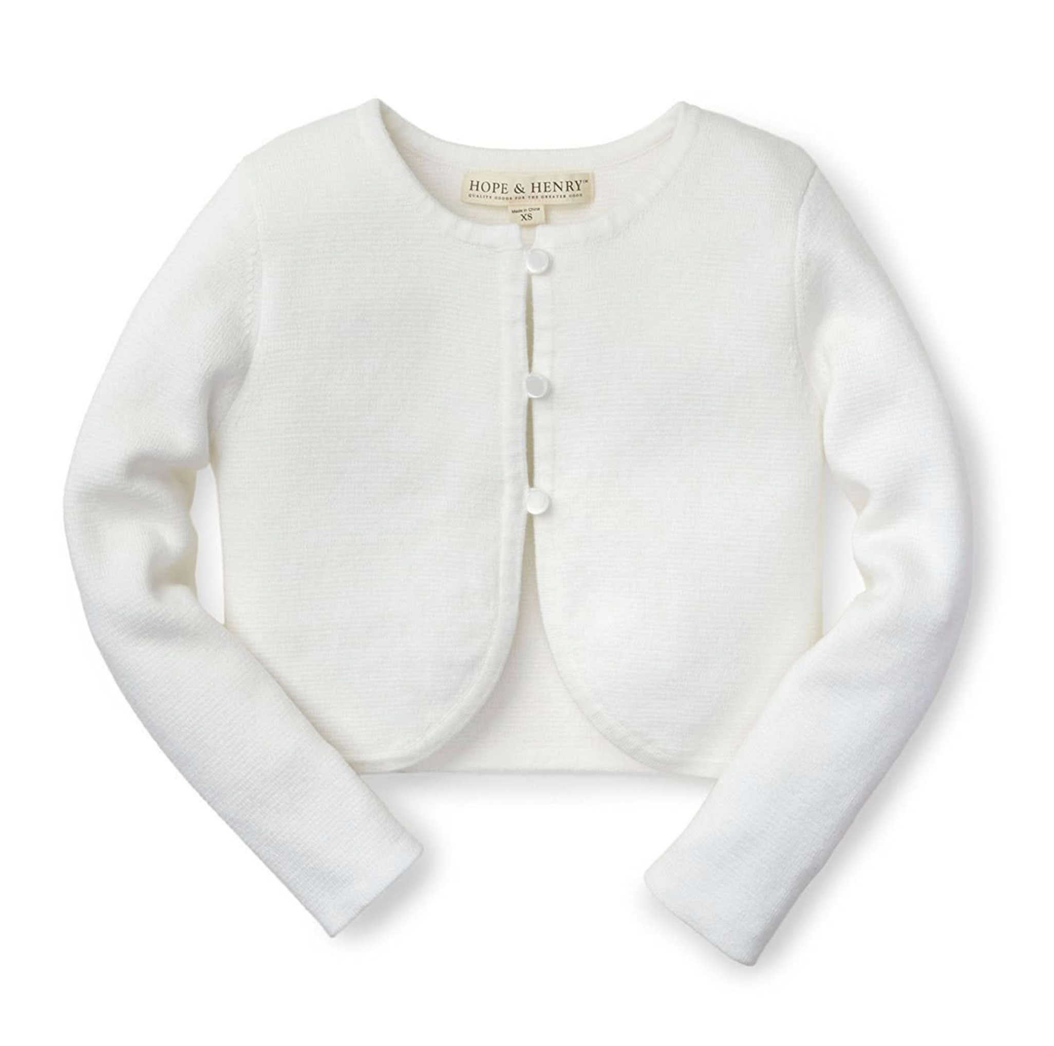 Cropped Curved Hem Cardigan