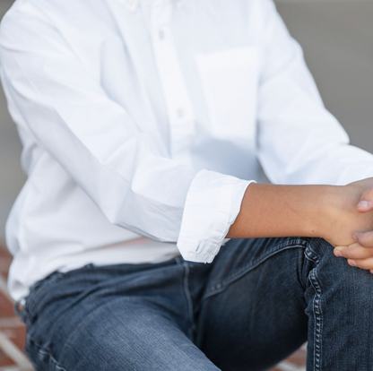 Stretch Poplin Organic Button Down Shirt