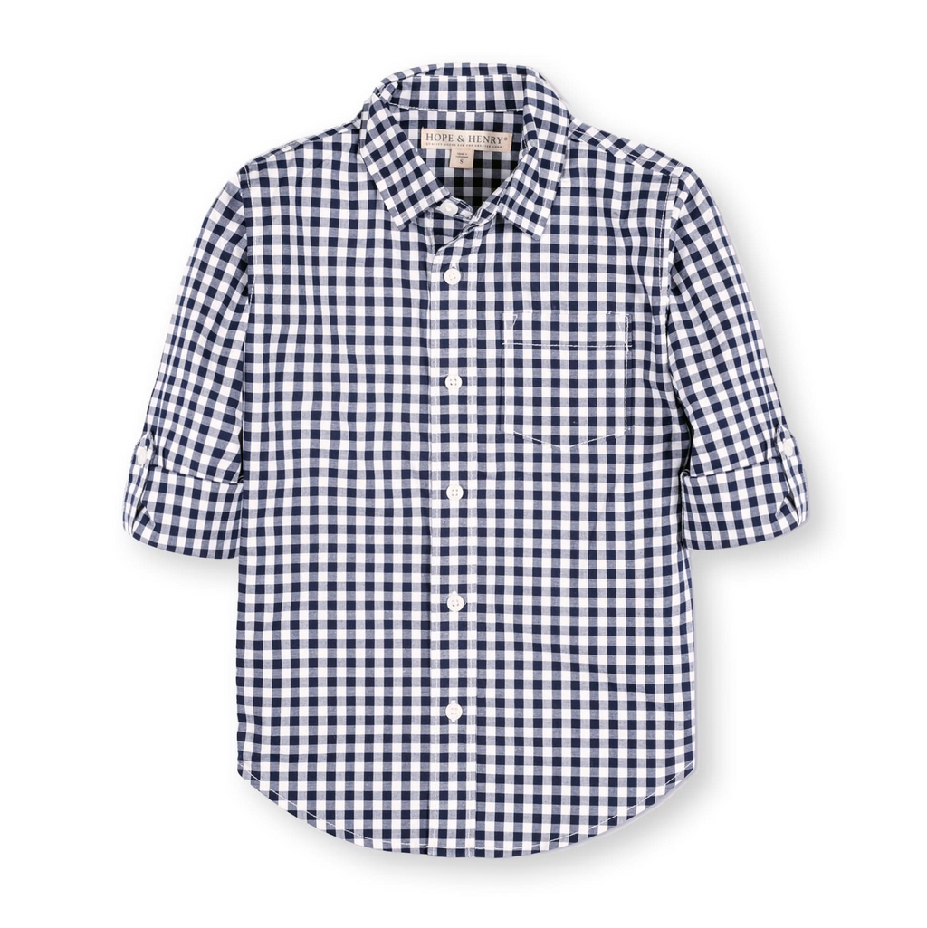 Organic Stretch Poplin Roll-Up Shirt
