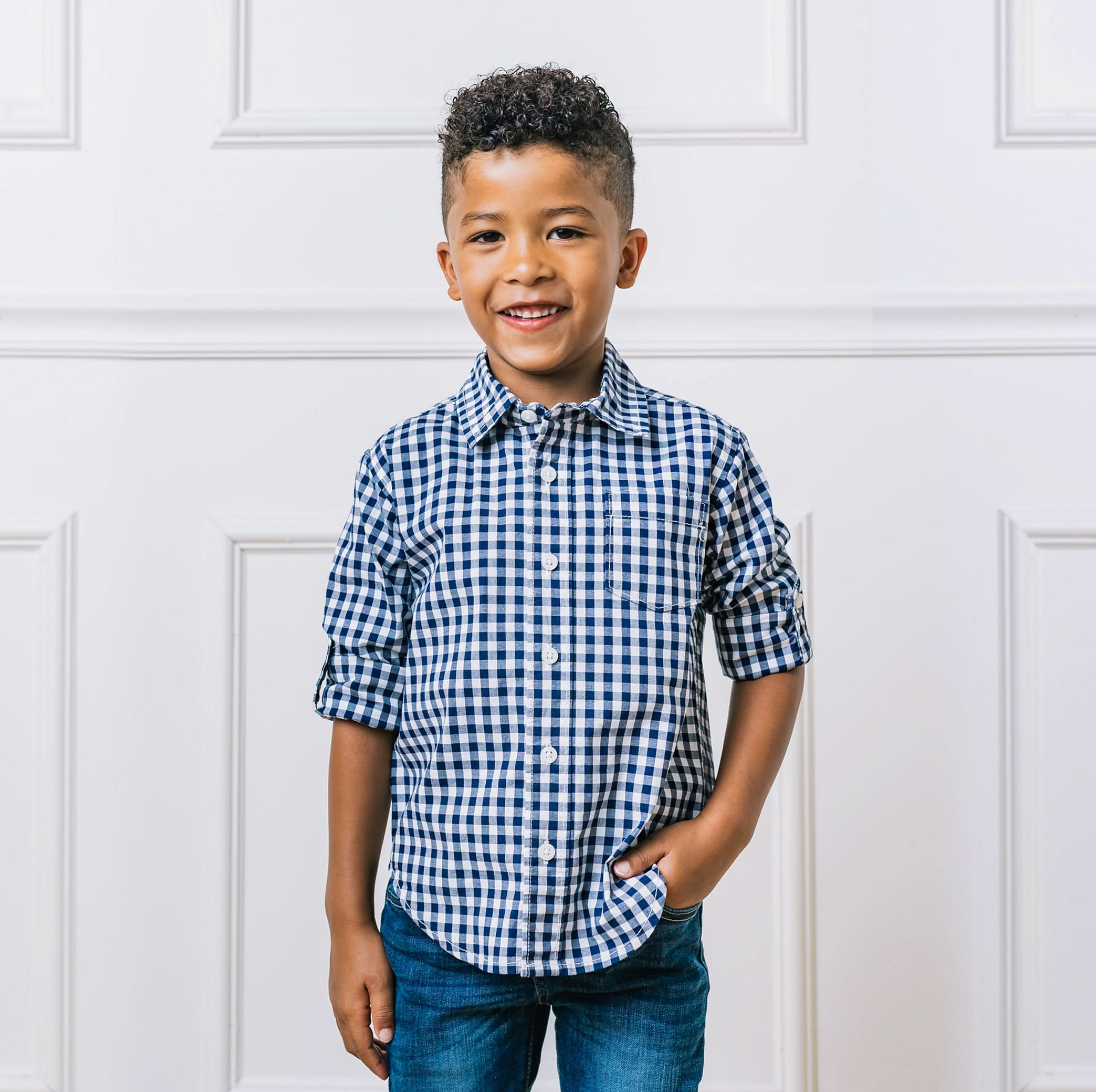 Organic Stretch Poplin Roll-Up Shirt