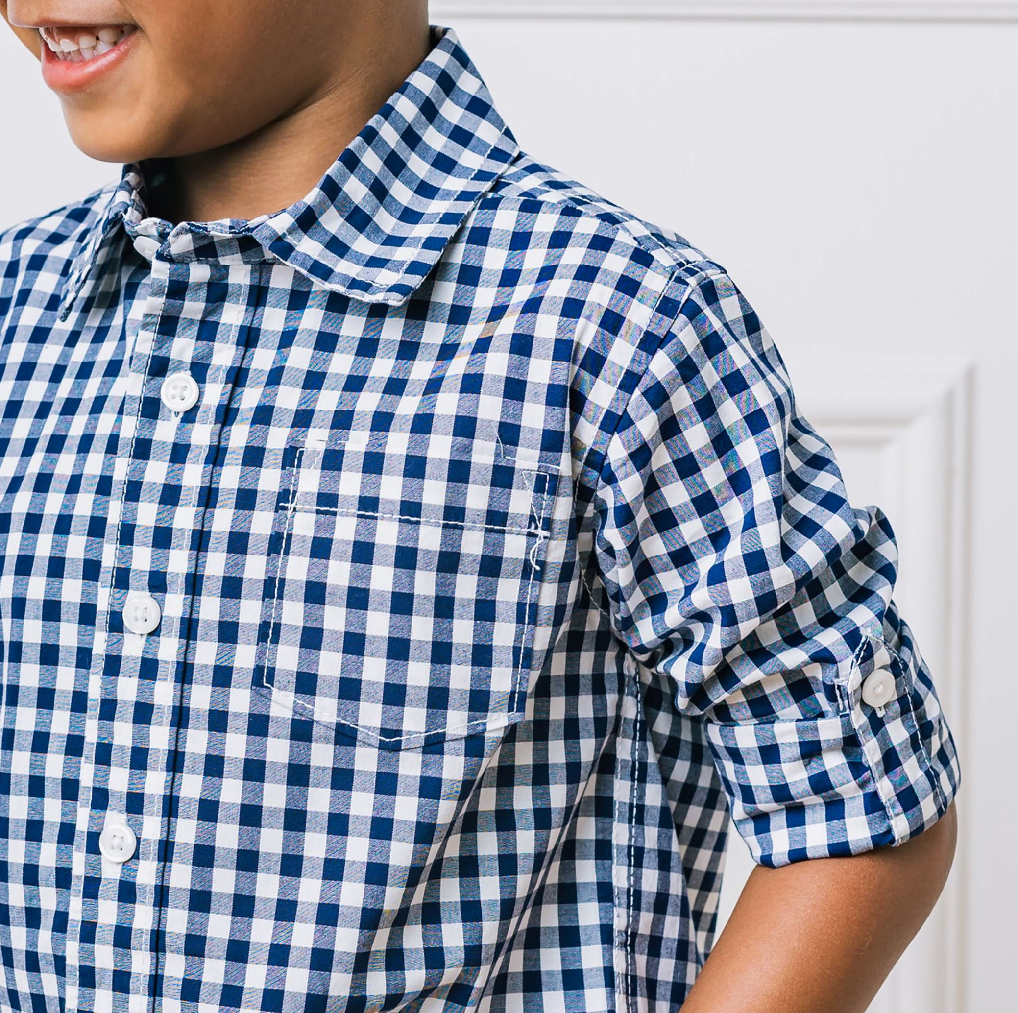 Organic Stretch Poplin Roll-Up Shirt
