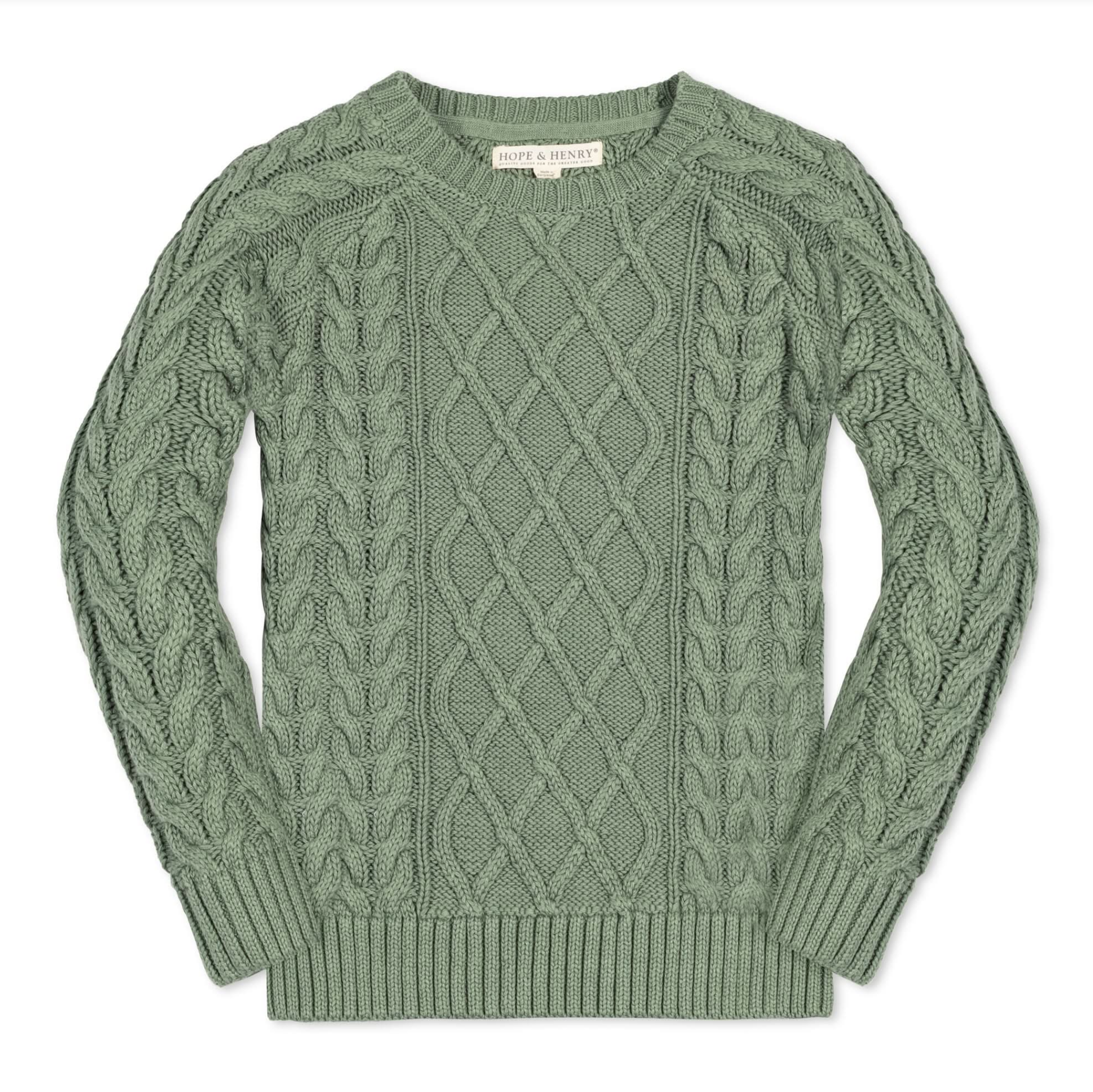 Organic Raglan Fisherman Sweater