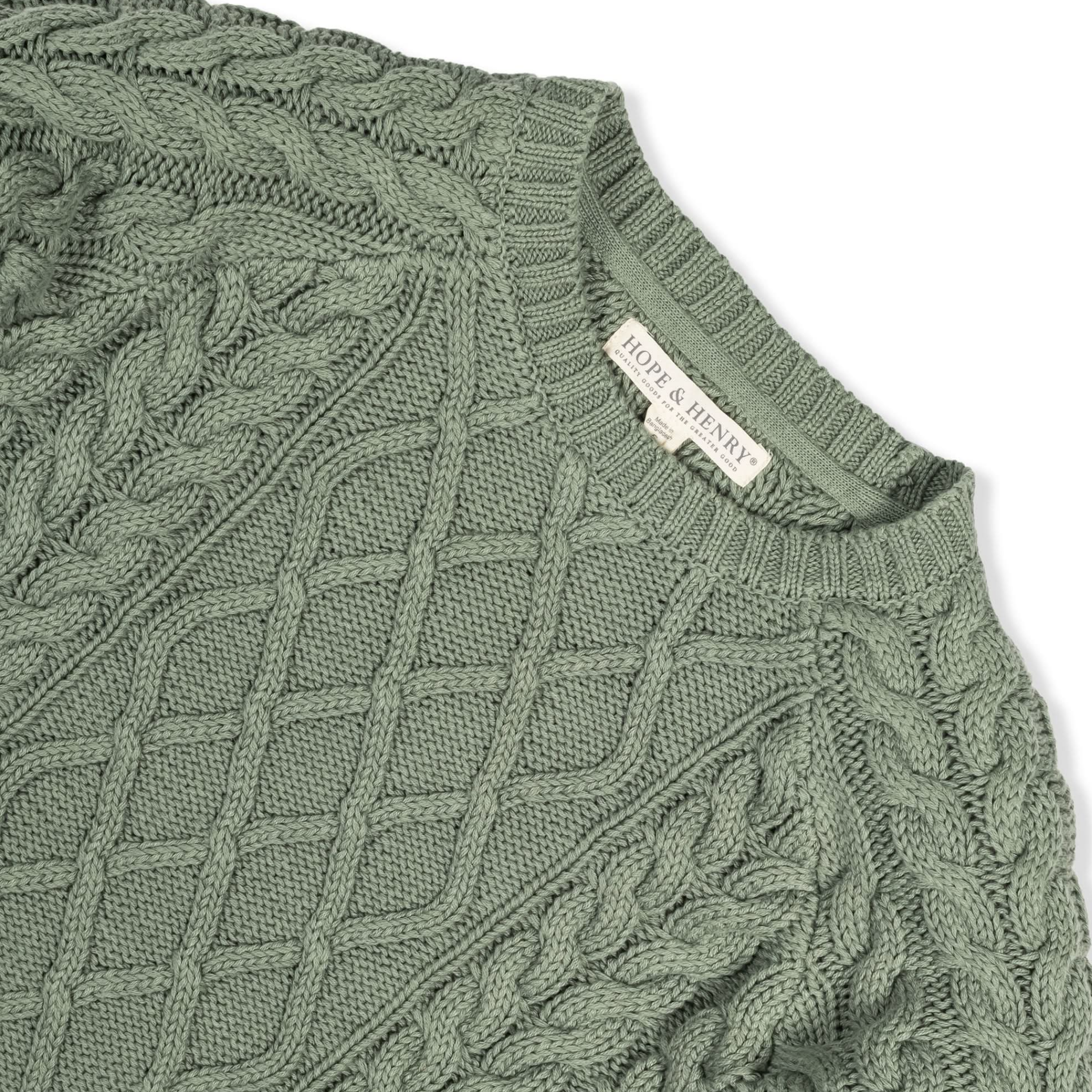 Organic Raglan Fisherman Sweater