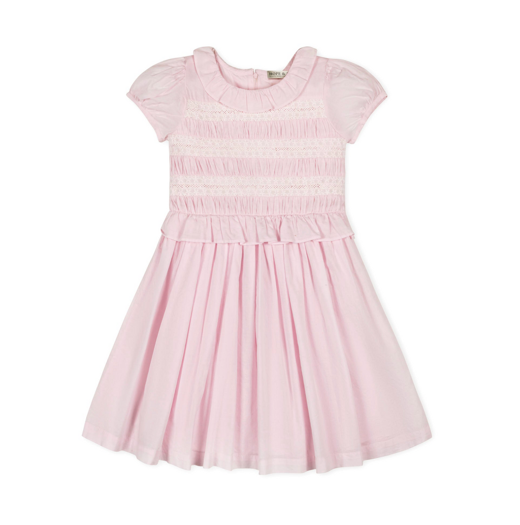 Organic Puff Sleeve Smocked Party Dress