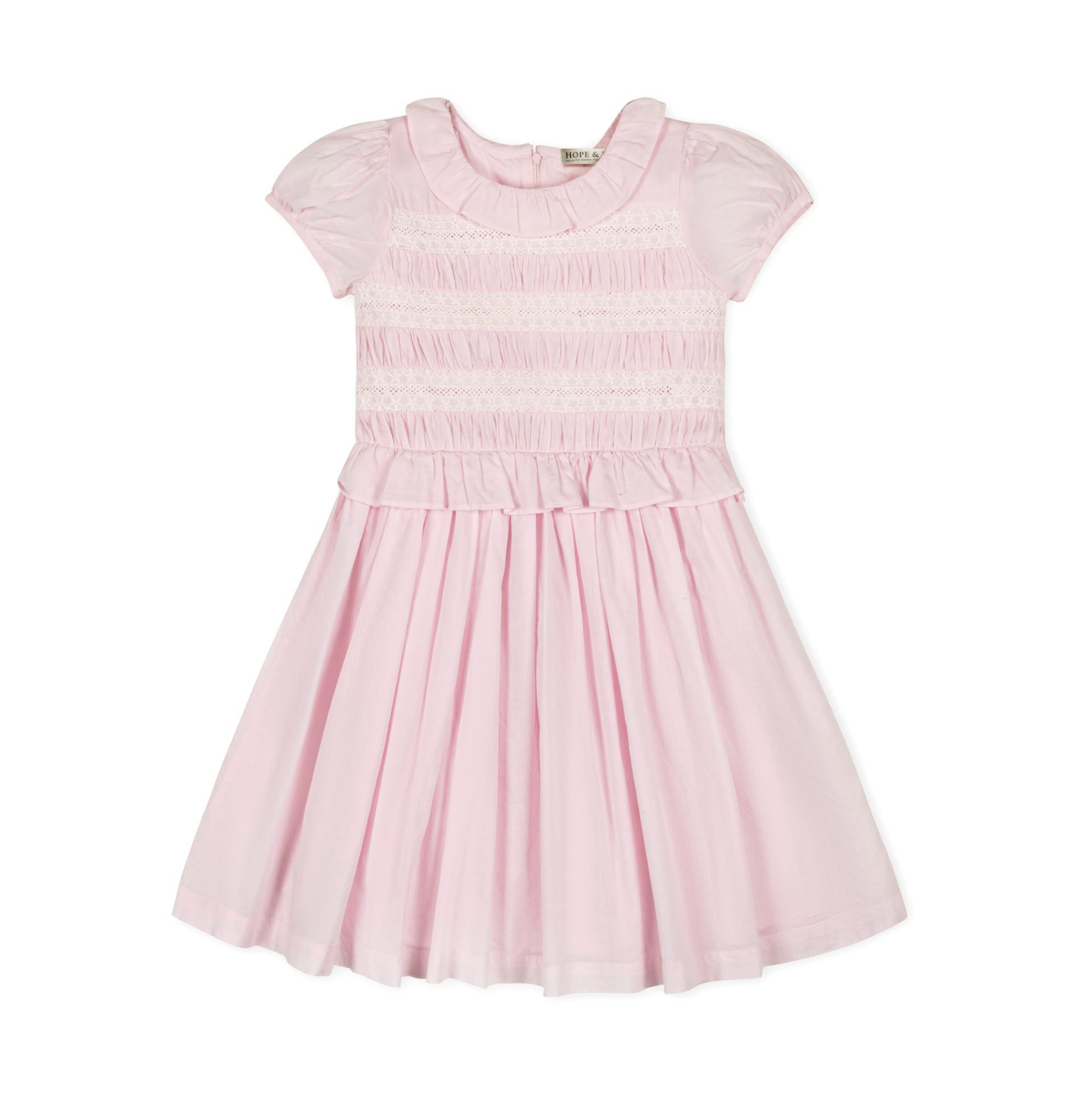 Organic Puff Sleeve Smocked Party Dress