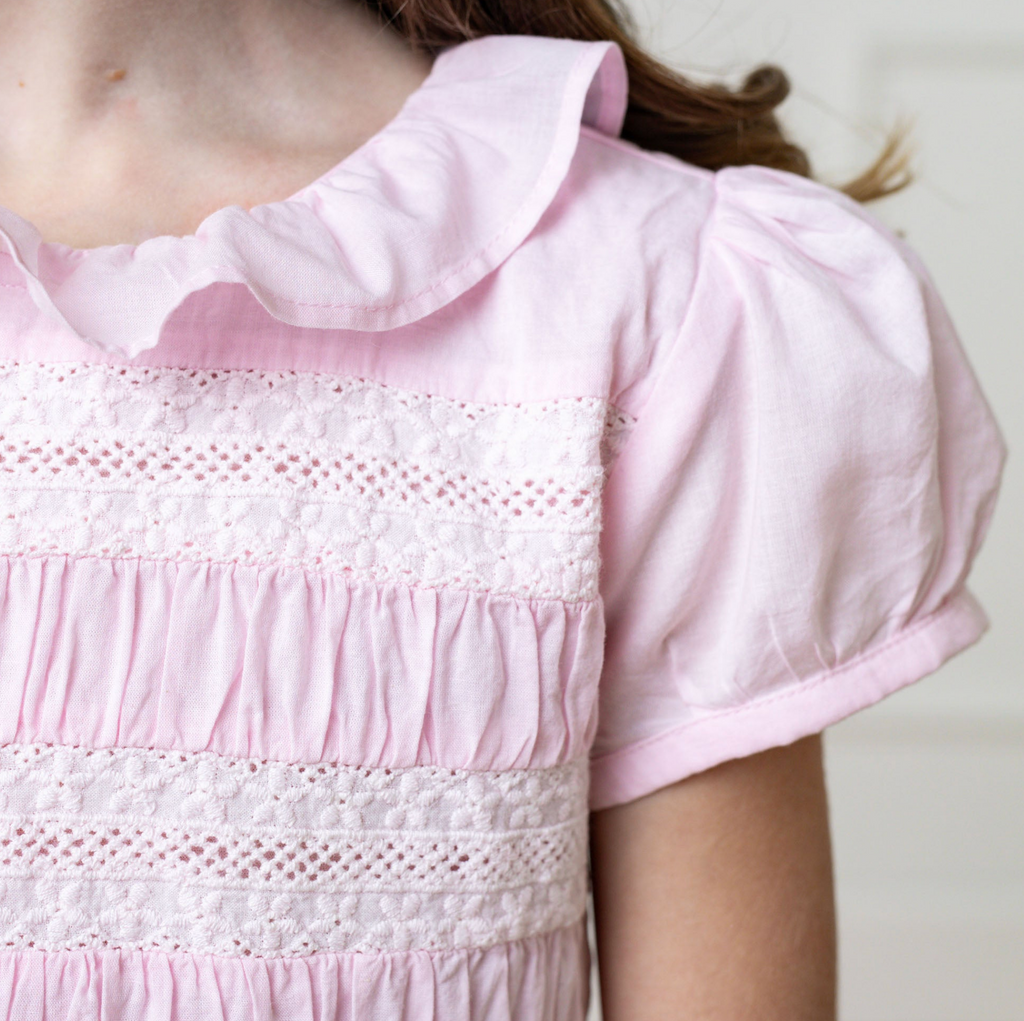 Organic Puff Sleeve Smocked Party Dress
