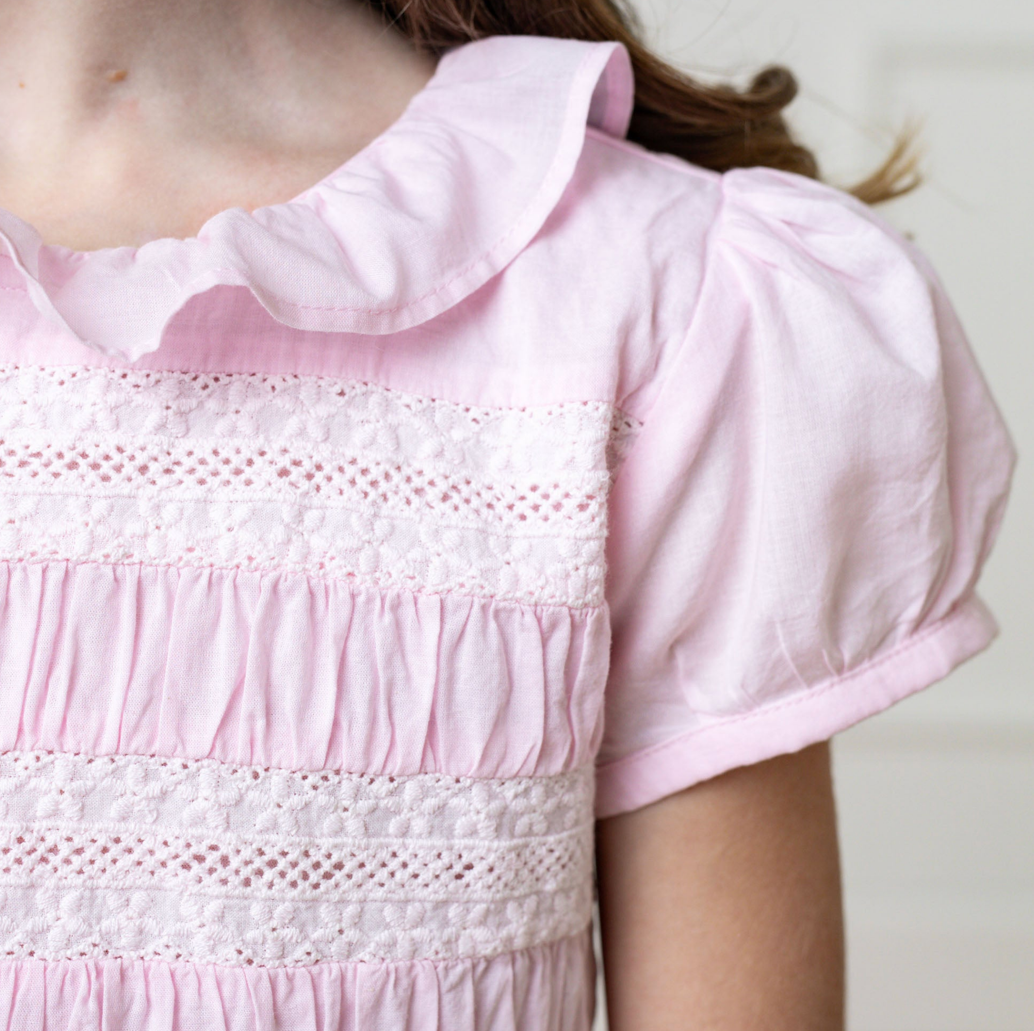 Organic Puff Sleeve Smocked Party Dress