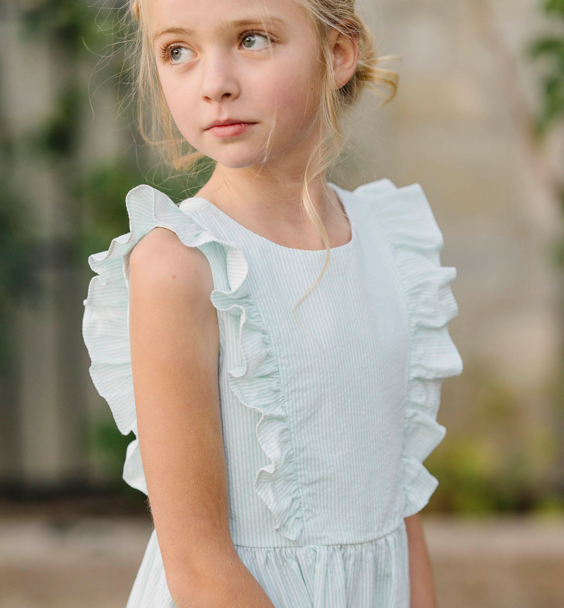 Organic Flutter Sleeve Open Back Dress