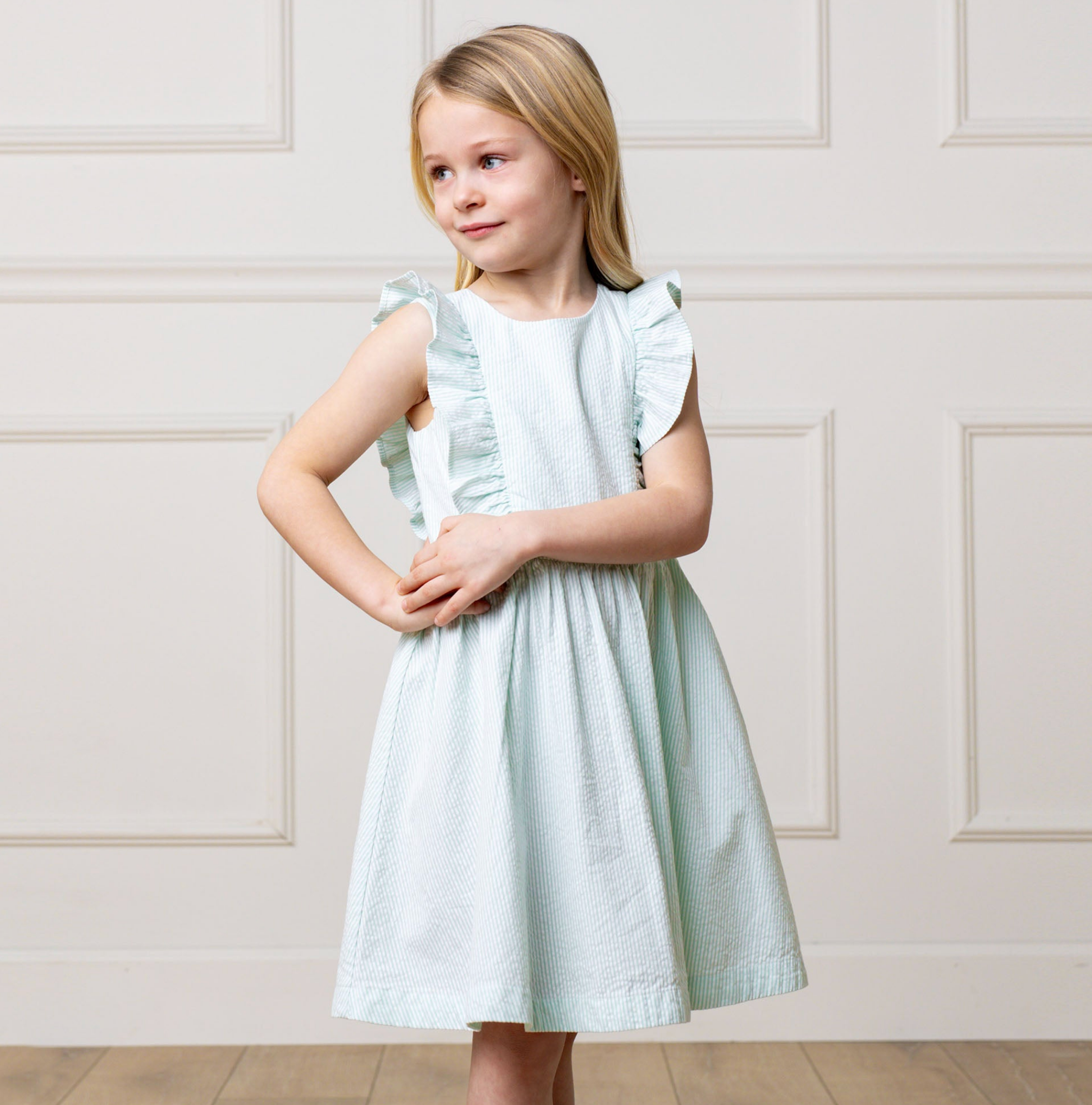 Organic Flutter Sleeve Open Back Dress