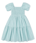 Smocked Bubble Sleeve Dress