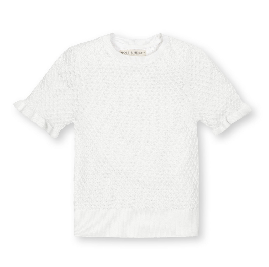 Organic Ruffle Edge Sweater Top
