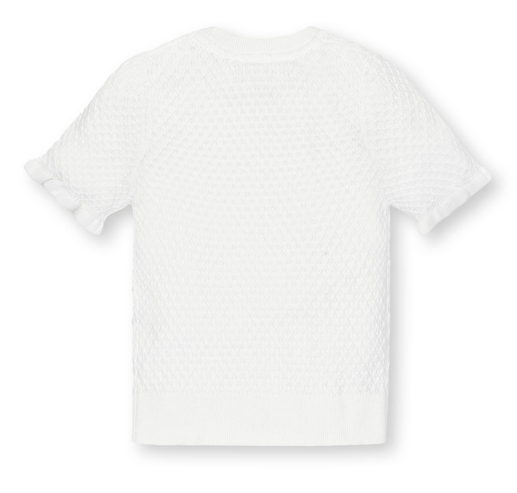 Organic Ruffle Edge Sweater Top