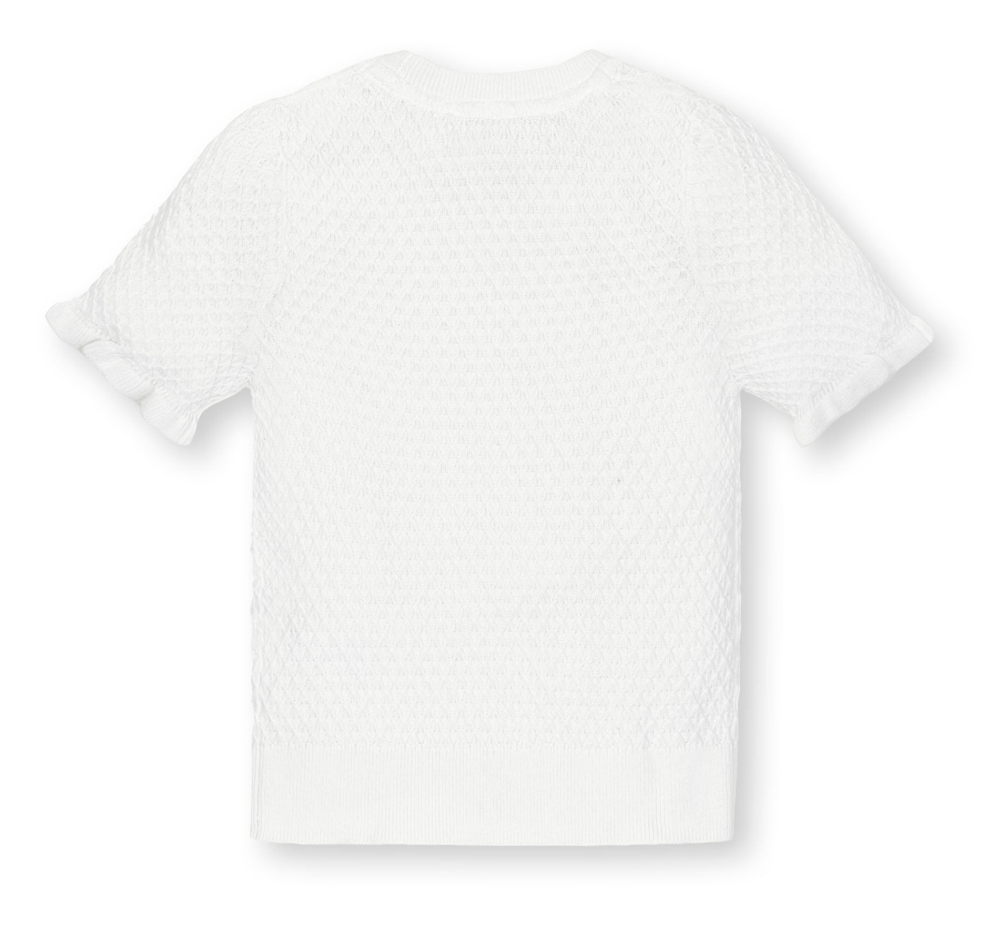Organic Ruffle Edge Sweater Top