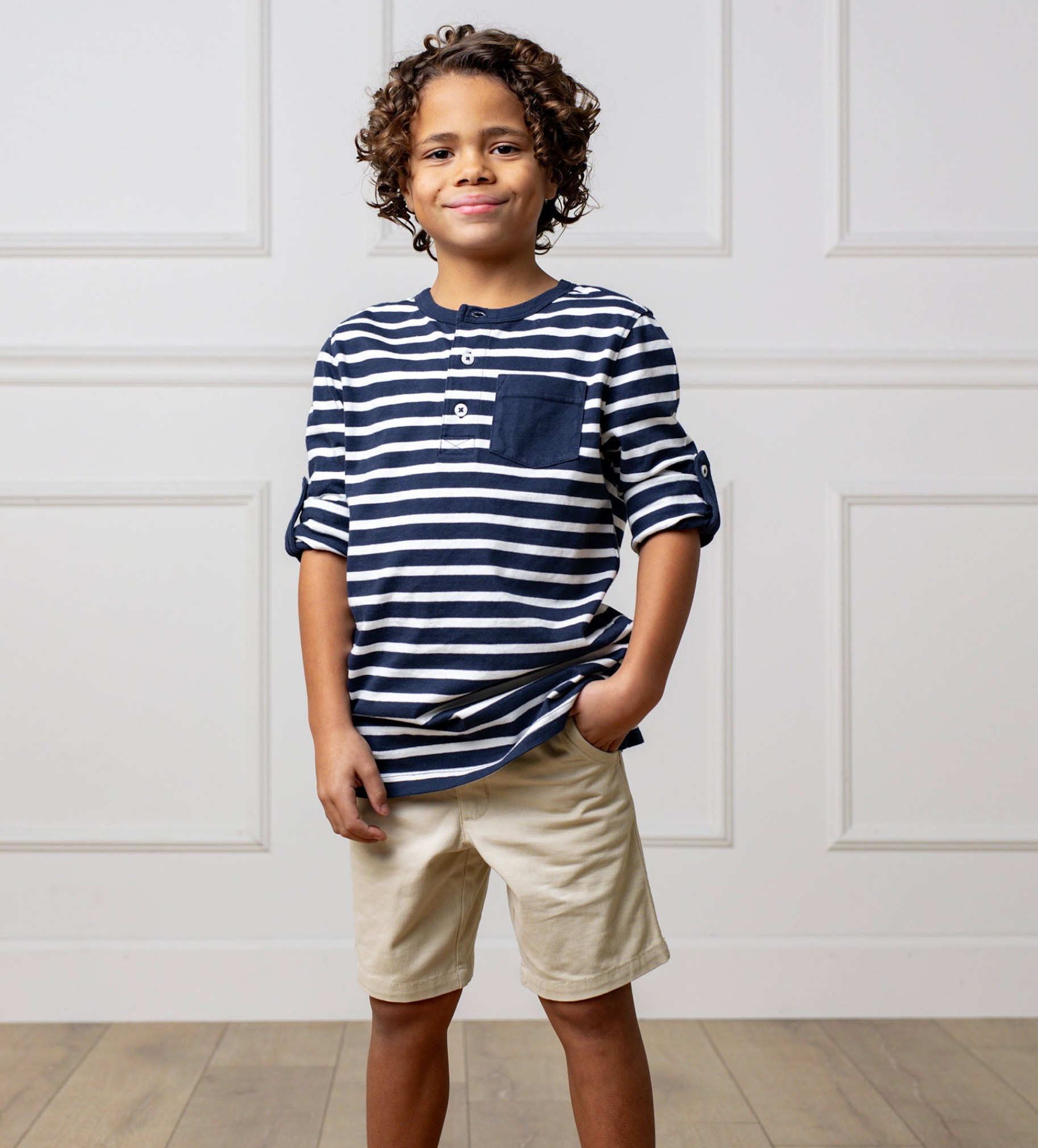 Khaki Organic Stretch Chino Short