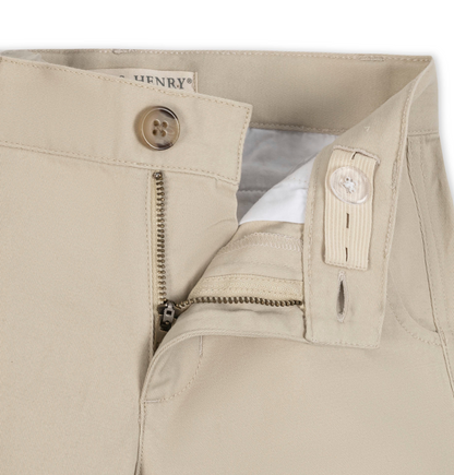 Khaki Organic Stretch Chino Short