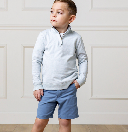 Blue Organic Stretch Chino Short