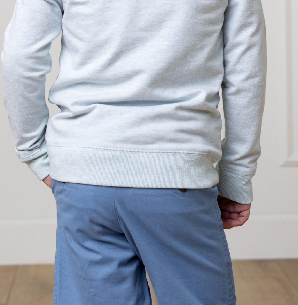 Blue Organic Stretch Chino Short