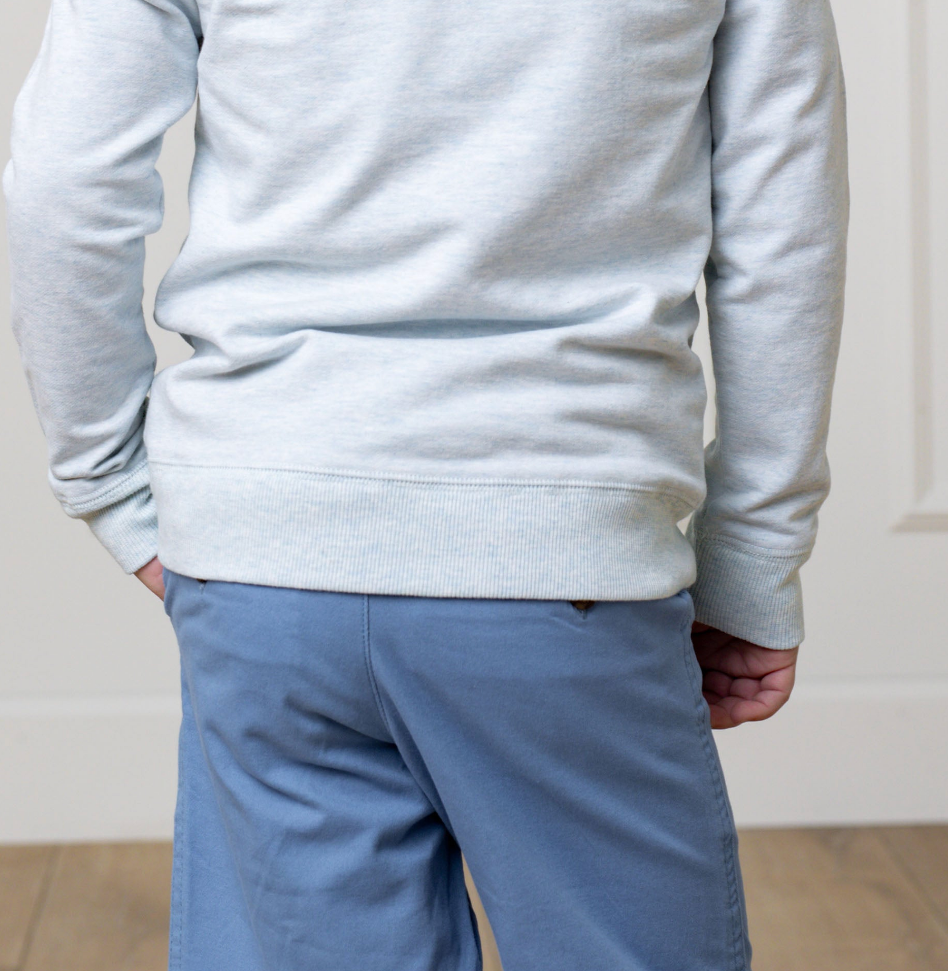 Blue Organic Stretch Chino Short