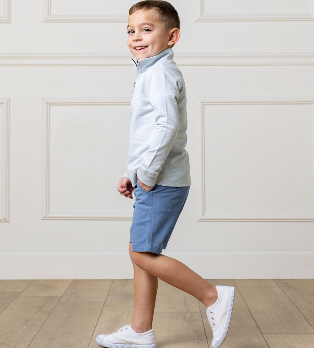 Blue Organic Stretch Chino Short