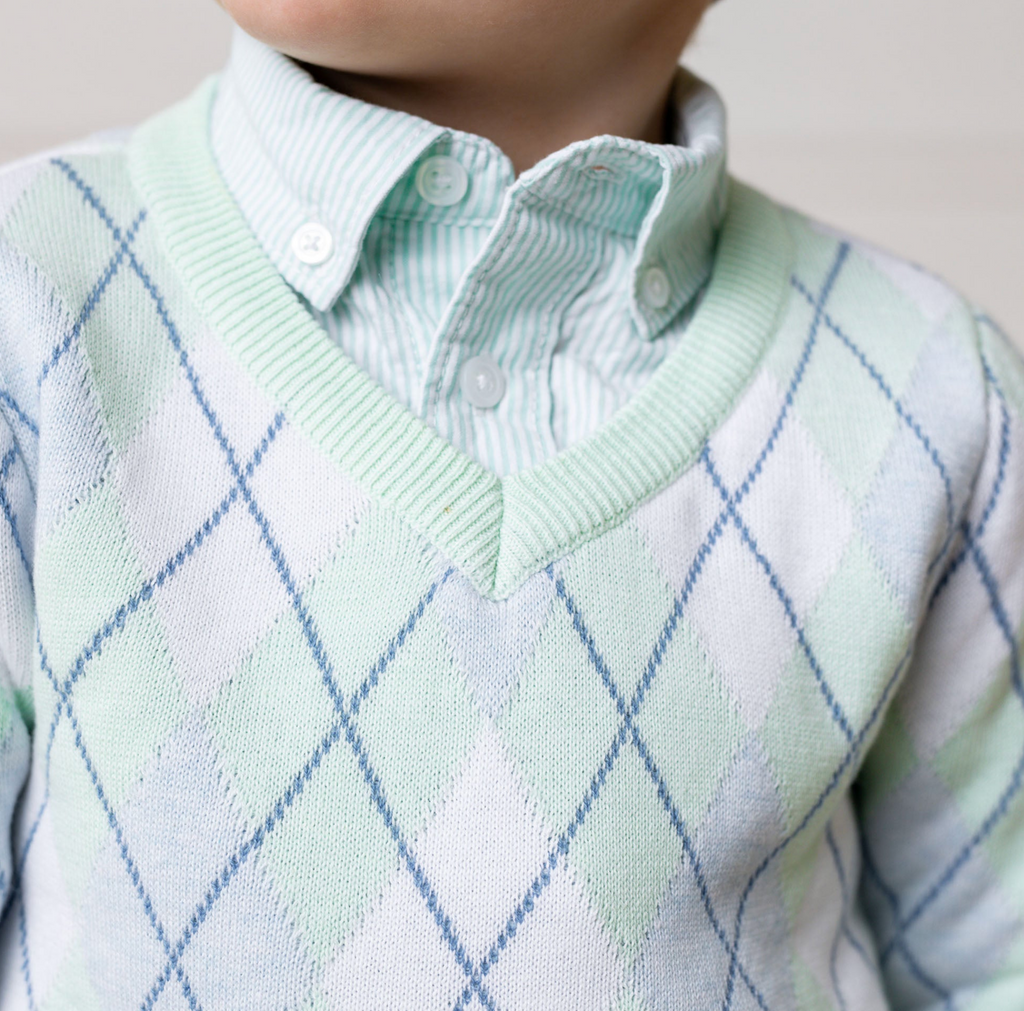 Organic Fine Gauge V-Neck Sweater