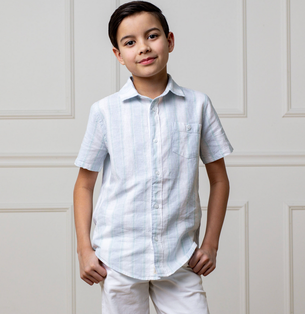 Costal Cottage Stripe Linen Shirt
