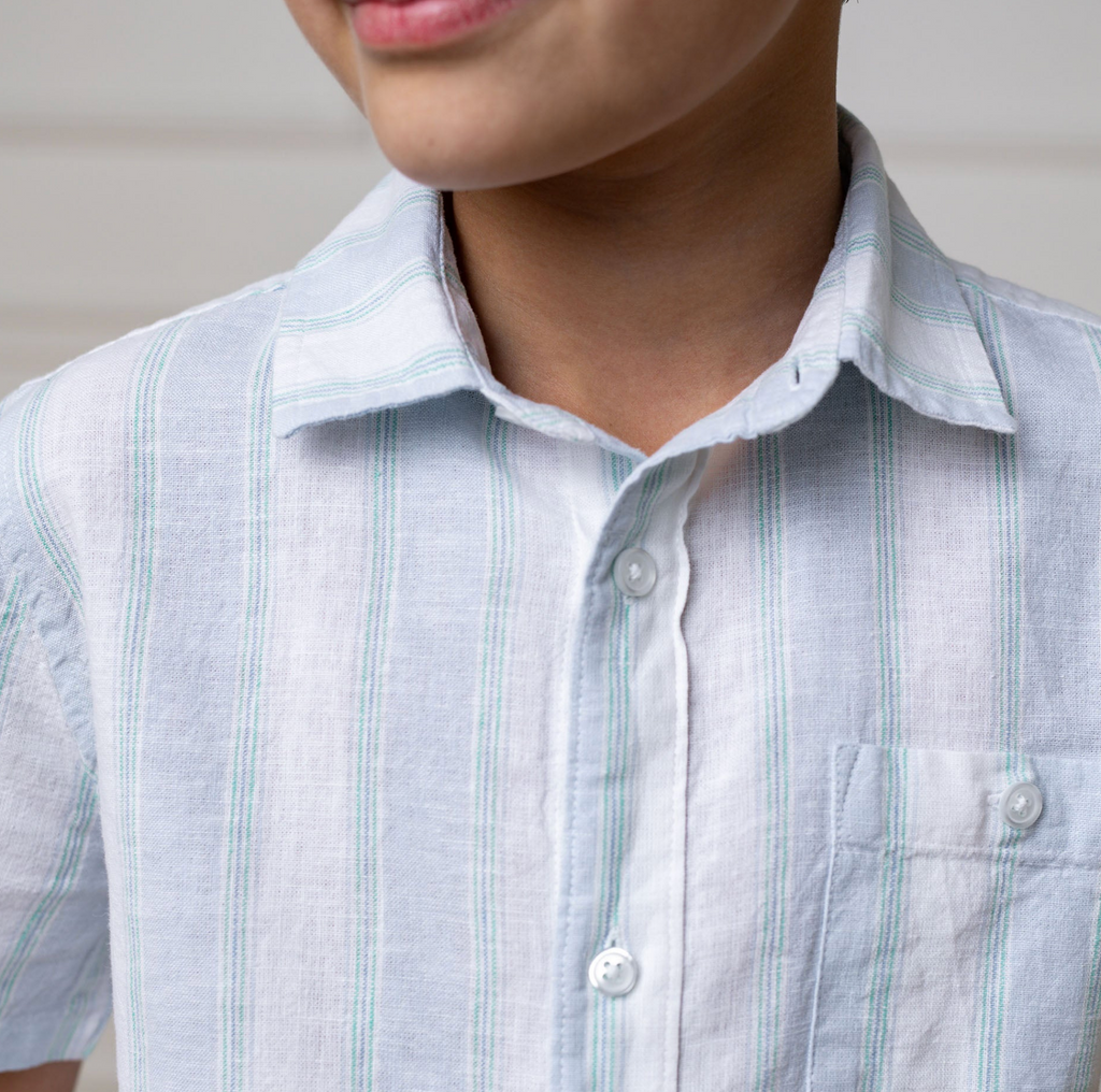 Costal Cottage Stripe Linen Shirt