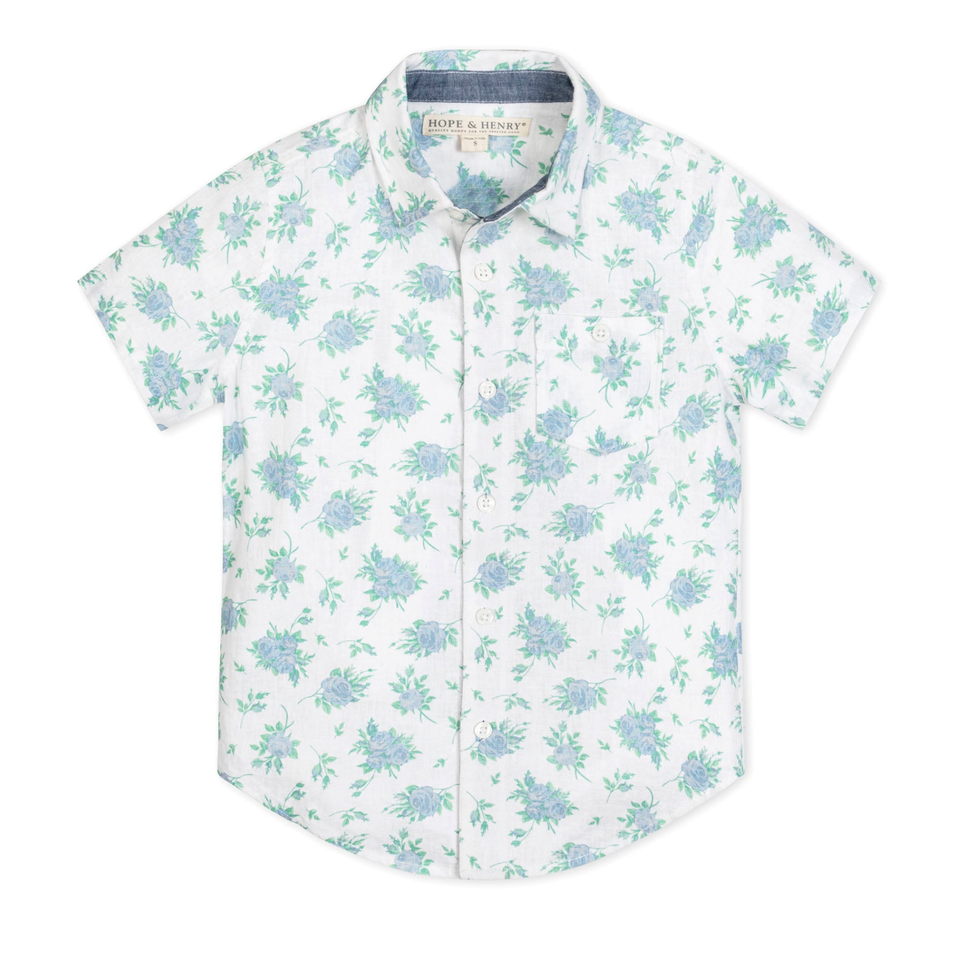Costal Cottage Floral Linen Shirt