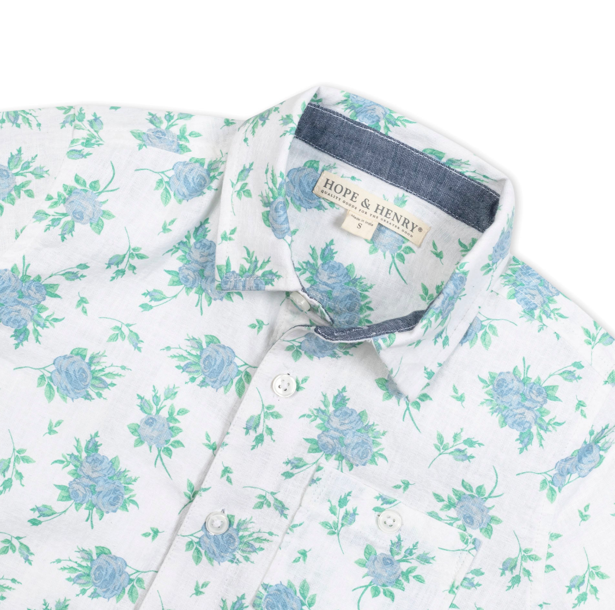 Costal Cottage Floral Linen Shirt