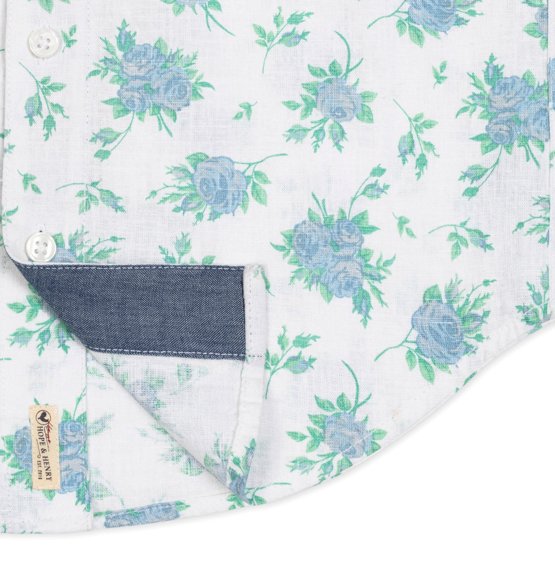 Costal Cottage Floral Linen Shirt