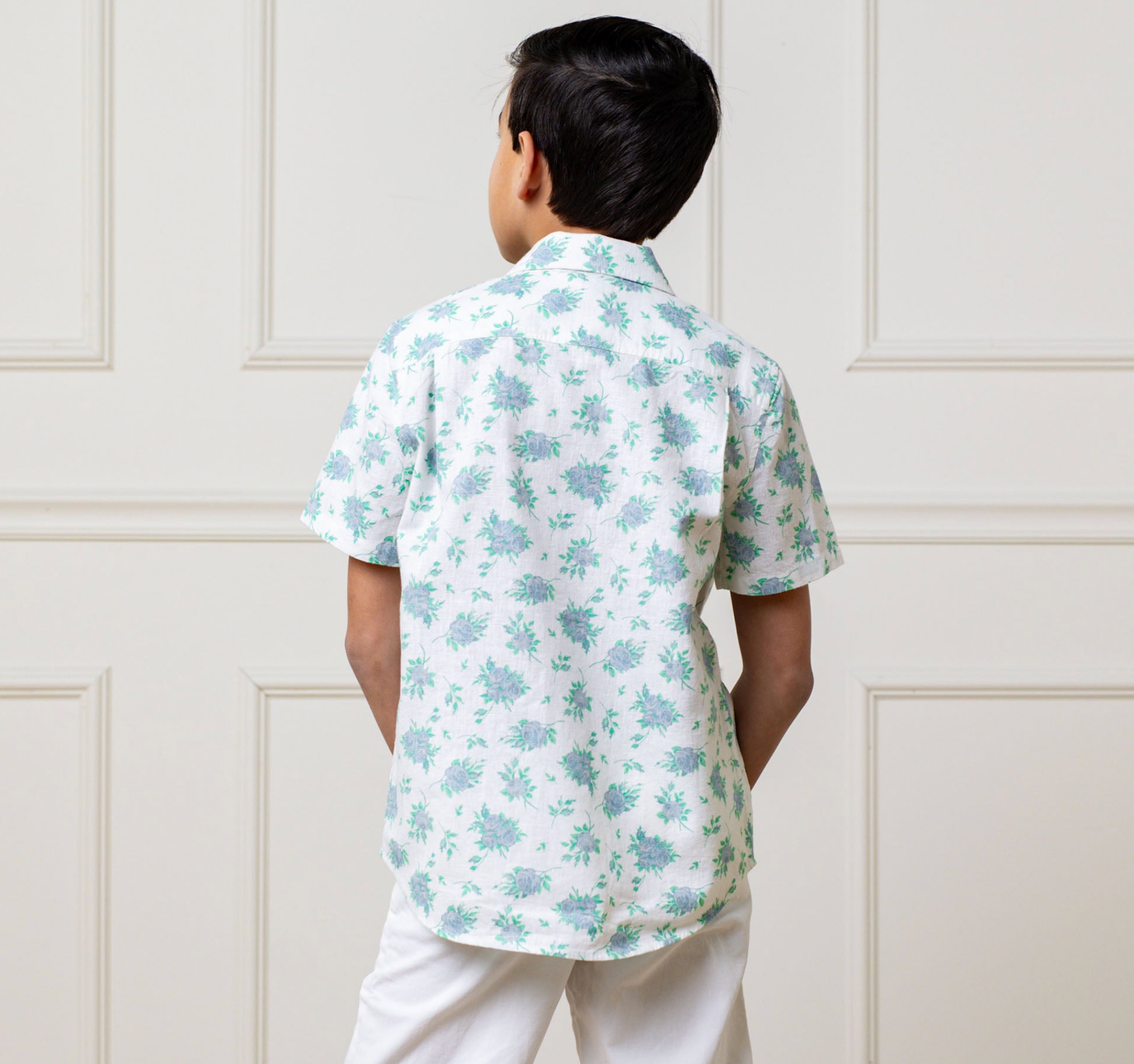 Costal Cottage Floral Linen Shirt