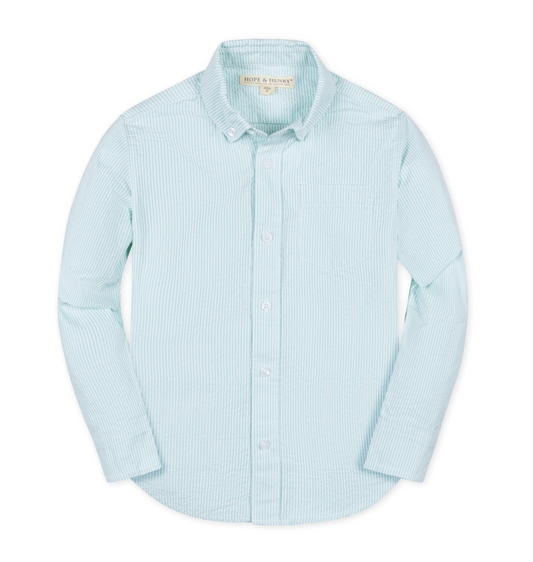 Mint Organic Seersucker Shirt
