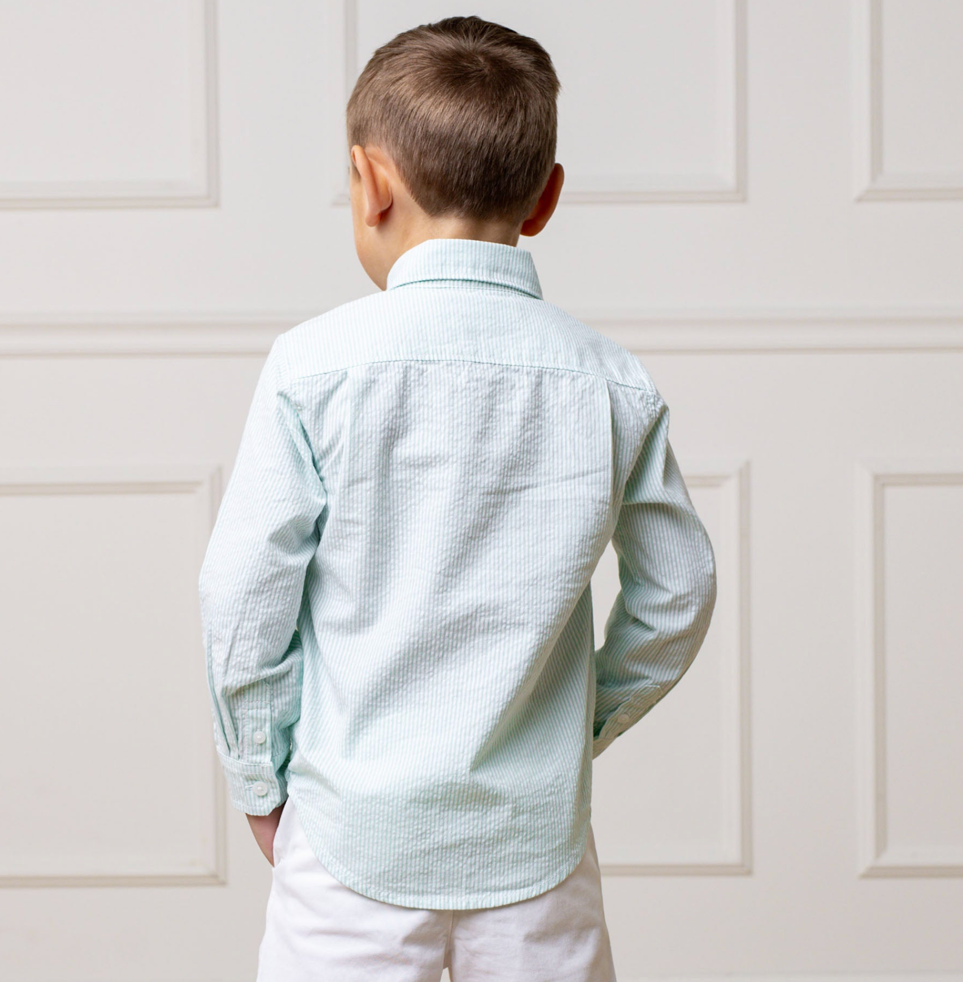 Mint Organic Seersucker Shirt