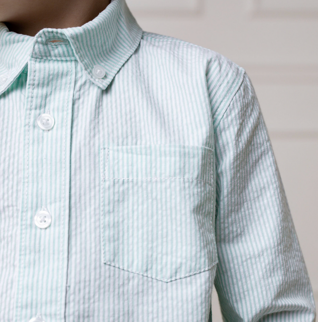 Mint Organic Seersucker Shirt