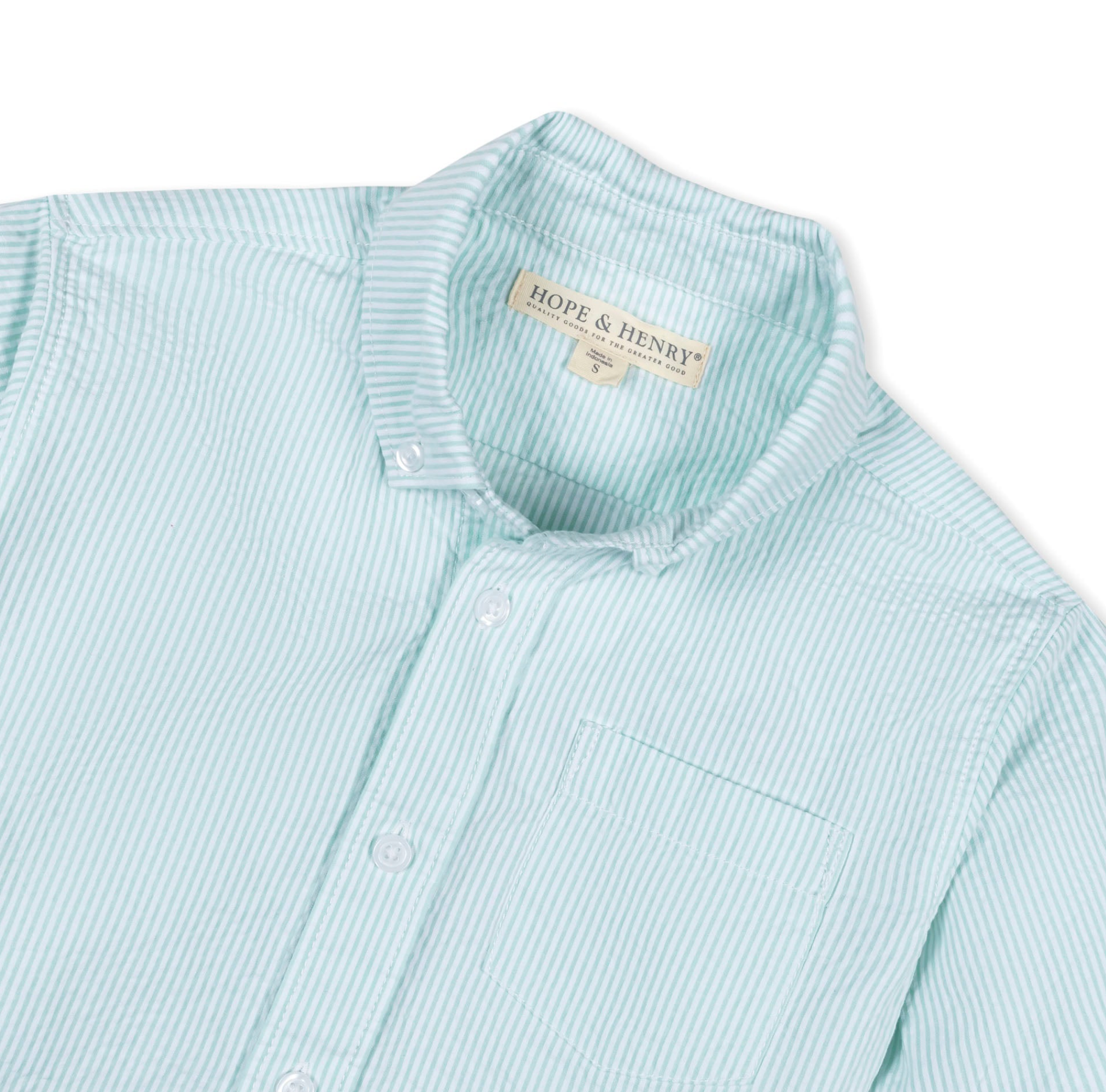 Mint Organic Seersucker Shirt