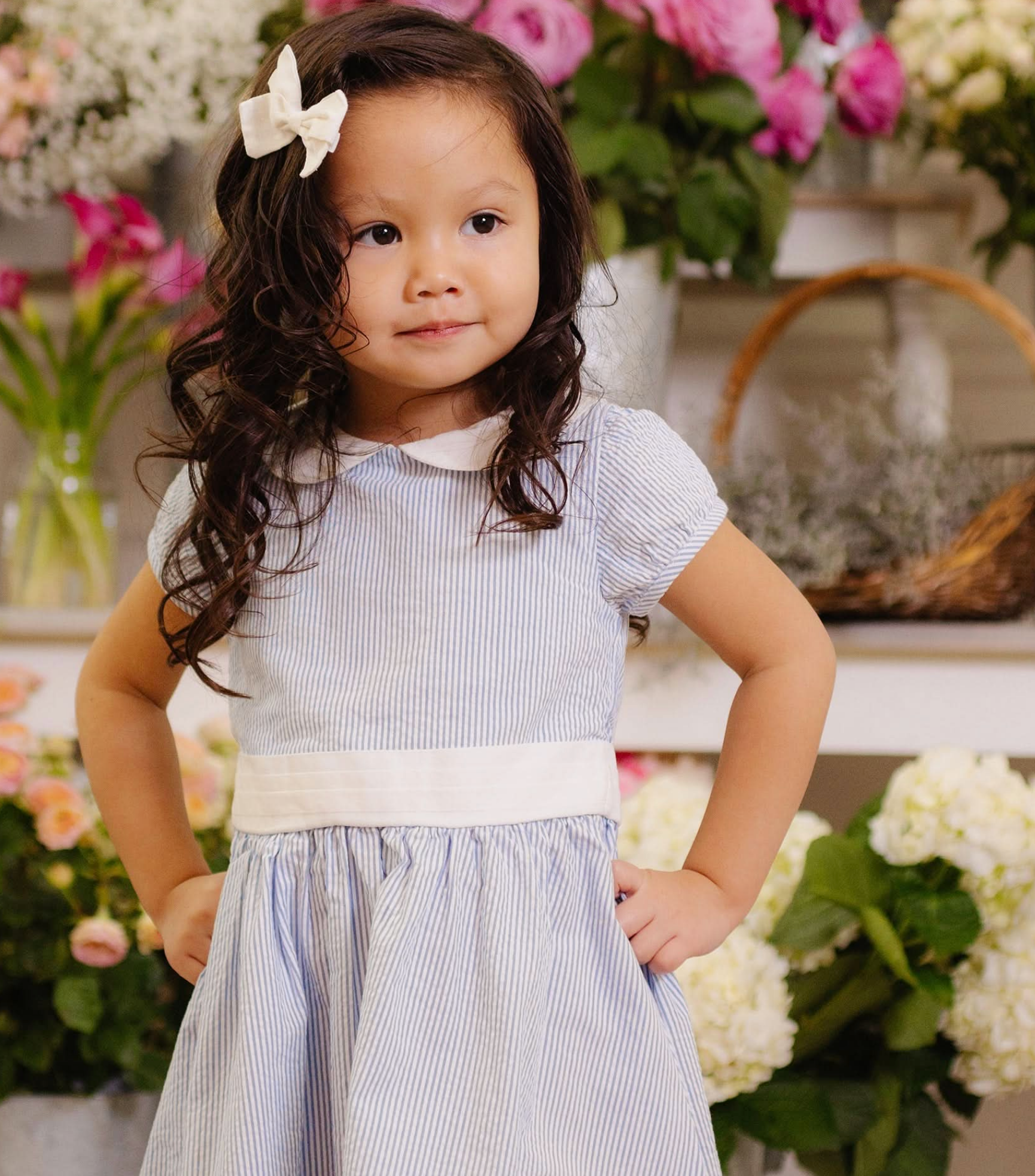 Organic Seersucker Peter Pan Collar Dress