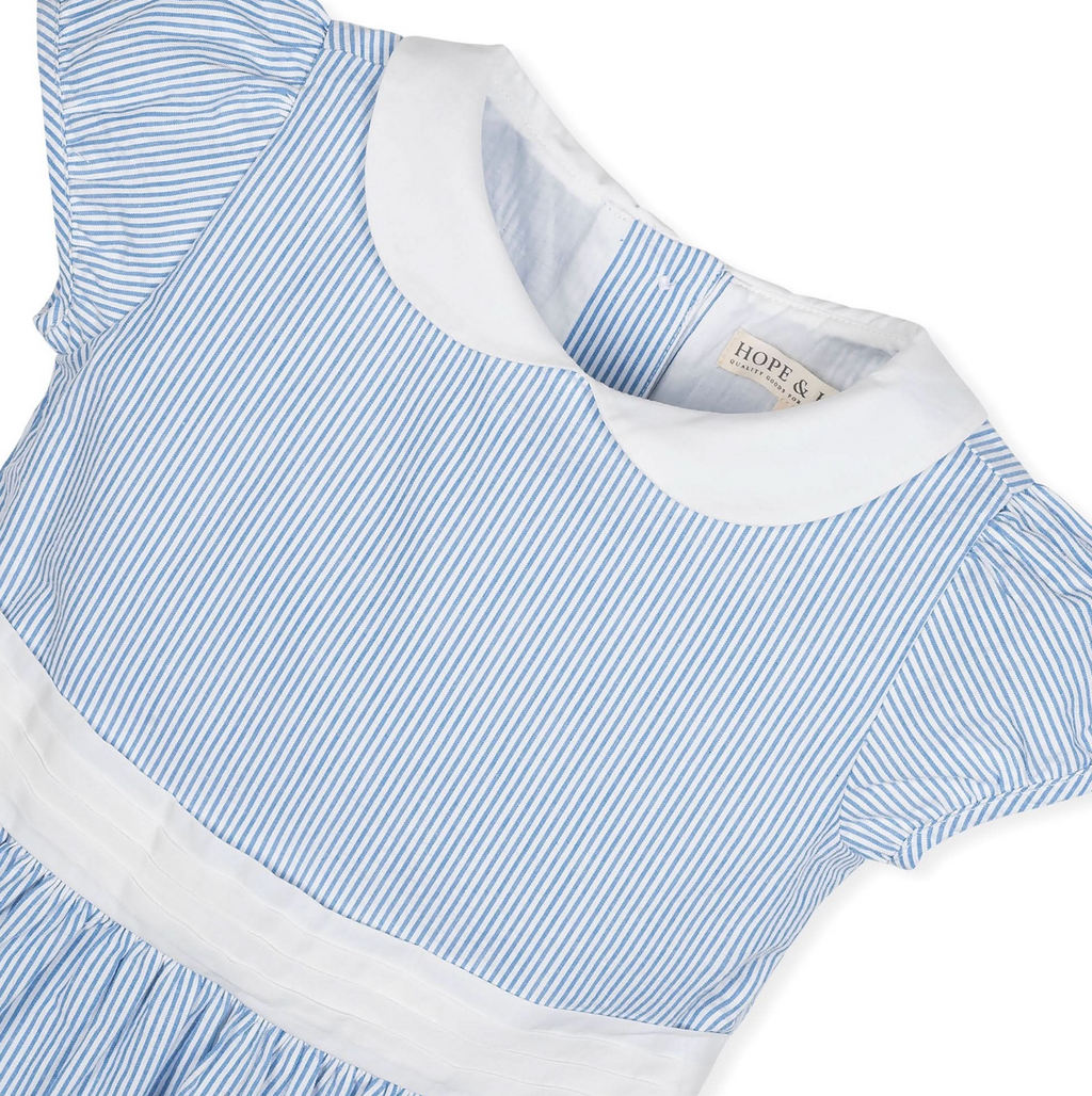 Organic Seersucker Peter Pan Collar Dress