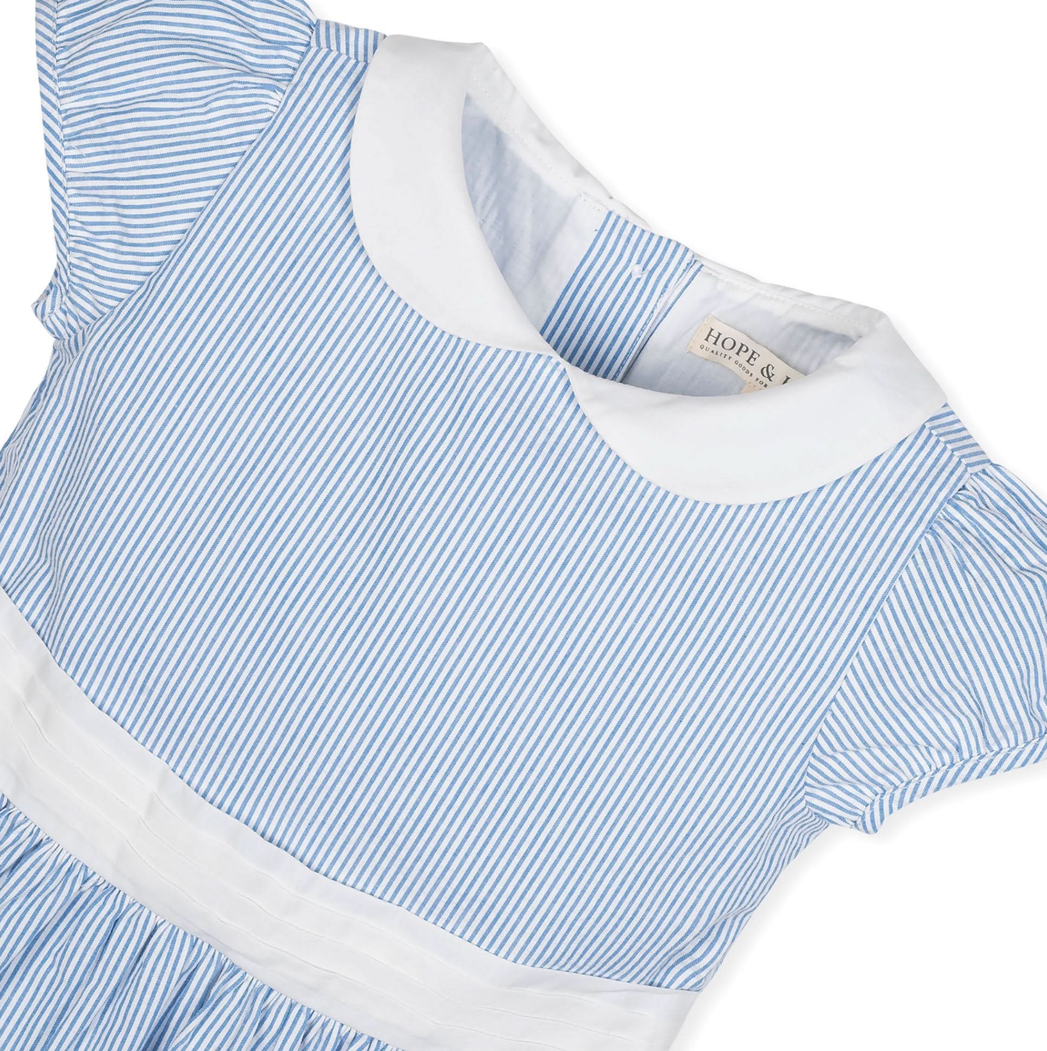 Organic Seersucker Peter Pan Collar Dress